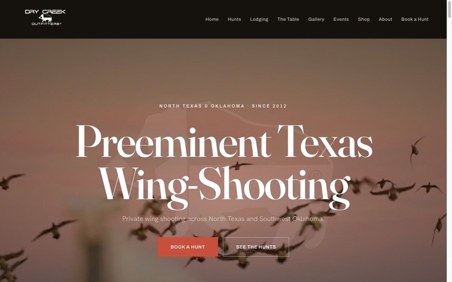 Dry Creek Outfitters custom site
